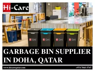 GARBAGE BIN SUPPLIER IN DOHA,QATAR