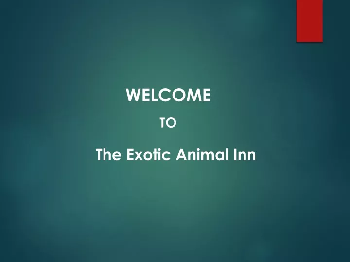 welcome to