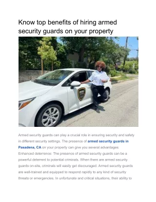 Know top benefits of hiring armed security guards on your property (1)