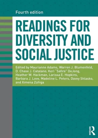 [PDF READ ONLINE] Readings for Diversity and Social Justice