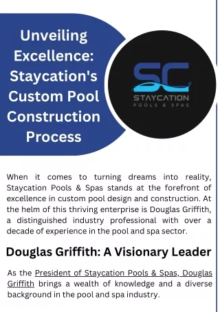 Unveiling Excellence Staycation's Custom Pool Construction Process