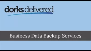 Business Data Backup Services - Dorks Delivered