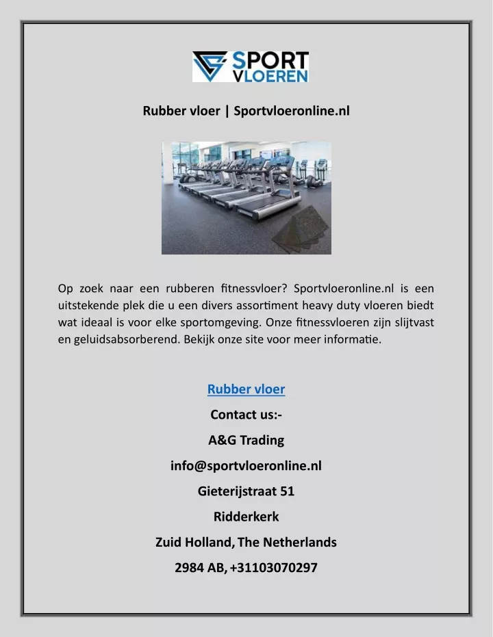 rubber vloer sportvloeronline nl