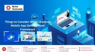 Things to Consider While Choosing Mobile App Development Framework