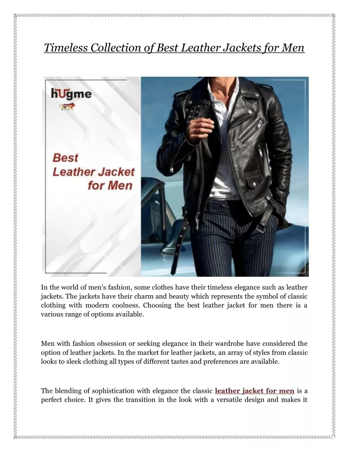 timeless collection of best leather jackets