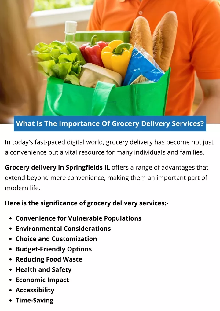 what is the importance of grocery delivery