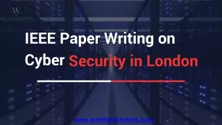 IEEE Paper Writing on Cyber Security in London