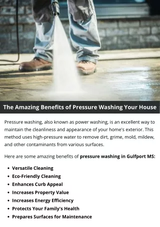 The Amazing Benefits of Pressure Washing Your House