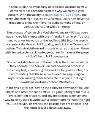Unlocking Audio Freedom: Download YouTube Shorts with Ease