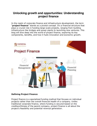 Unlocking growth and opportunities: Understanding project finance