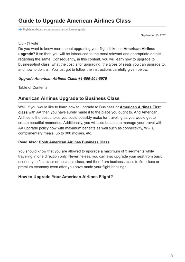 ppt-upgrade-american-airlines-class-powerpoint-presentation-free