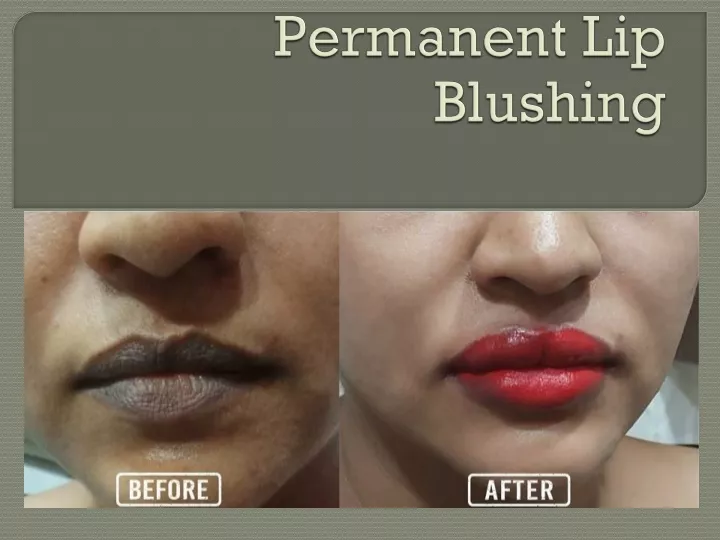 permanent lip blushing