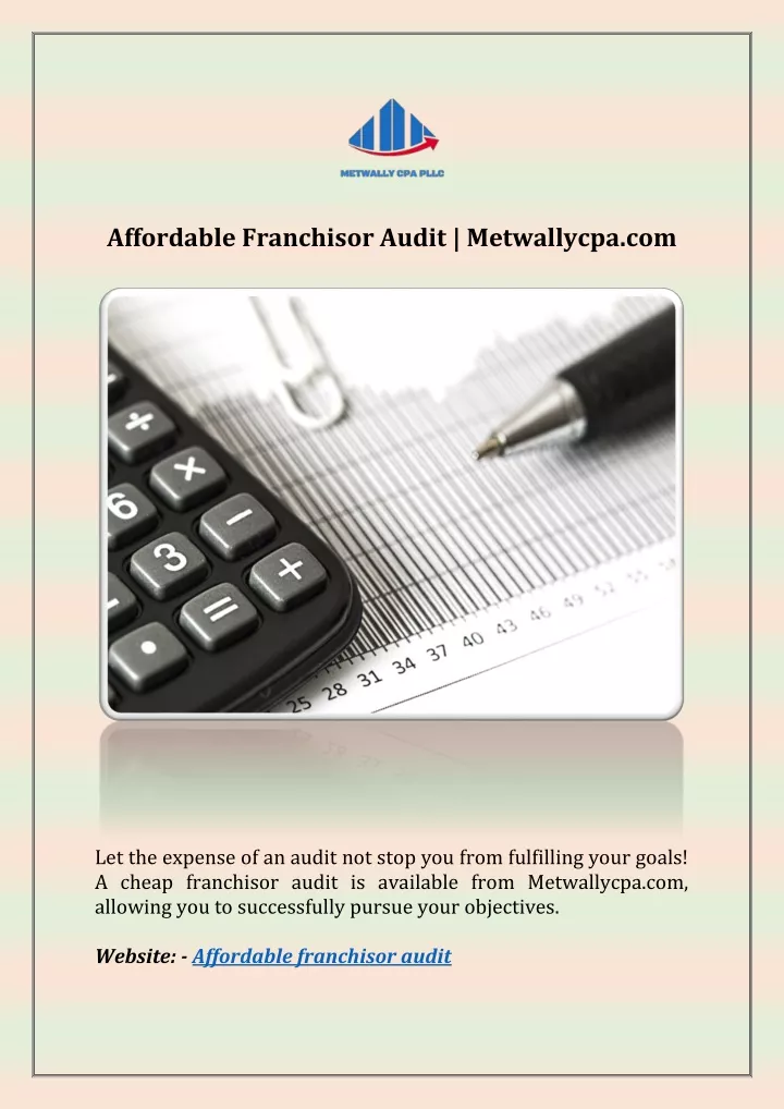 affordable franchisor audit metwallycpa com