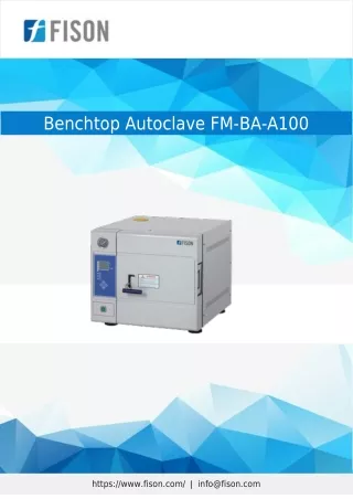 Benchtop-Autoclave-FM-BA-A100