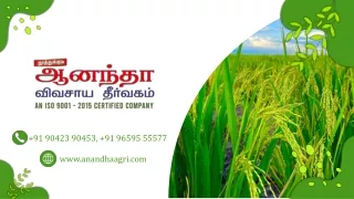 Seasoned Expert in Agriculture Anandha Agricultural Solutions