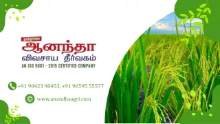 Seasoned Expert in Agriculture Anandha Agricultural Solutions