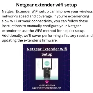 Netgear extender wifi setup