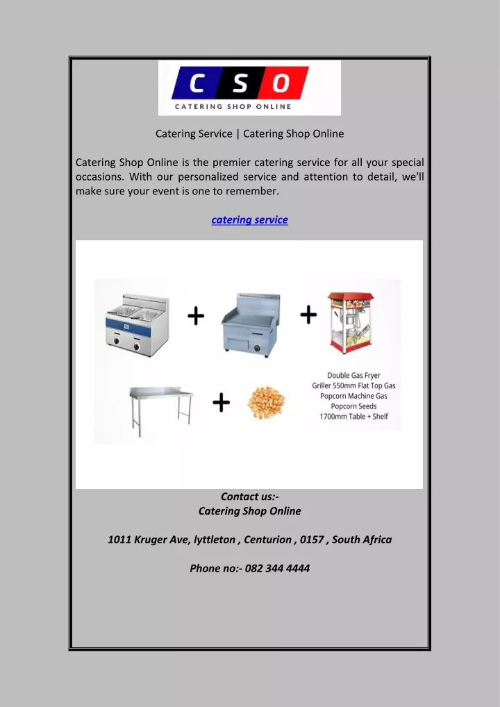 catering service catering shop online