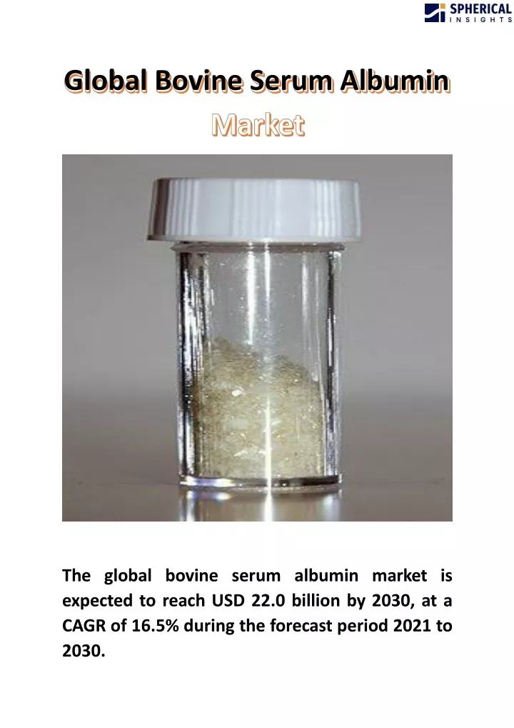 global bovine serum albumin