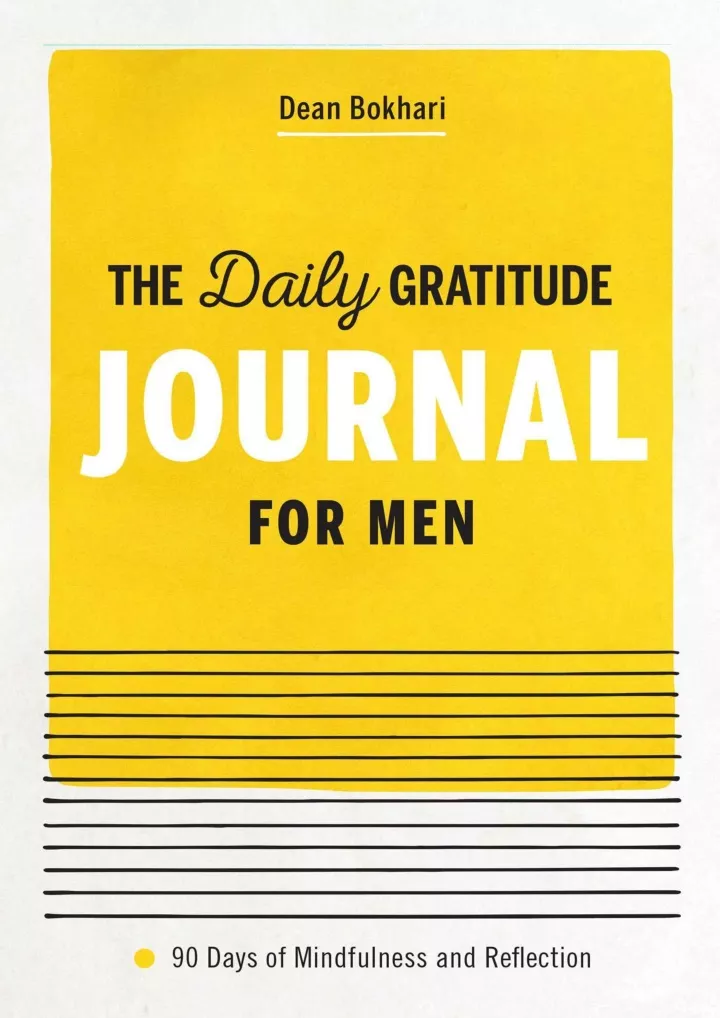 the daily gratitude journal for men 90 days