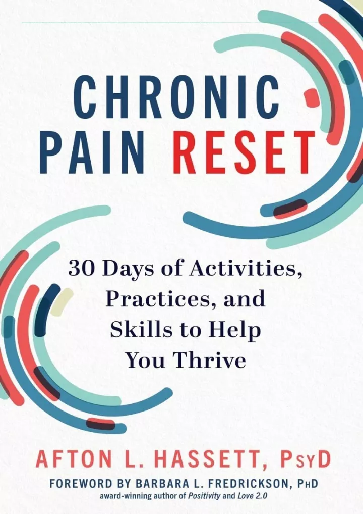 chronic pain reset 30 days of activities