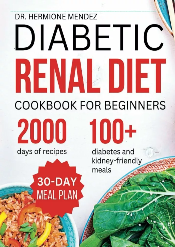 diabetic renal diet cookbook for beginners