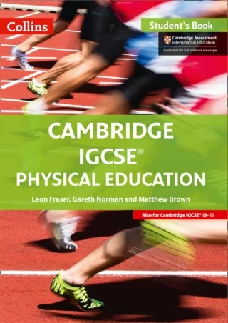 PDF/READ/DOWNLOAD Cambridge IGCSE® Physical Education: Student Book (Cambridge I