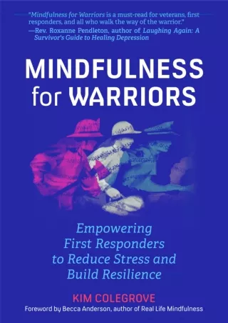 [PDF READ ONLINE] Mindfulness For Warriors: Empowering First Responders to Reduc