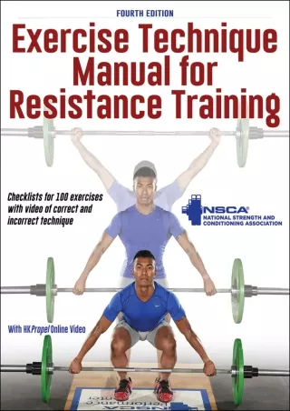 [READ DOWNLOAD] Exercise Technique Manual for Resistance Training bestseller