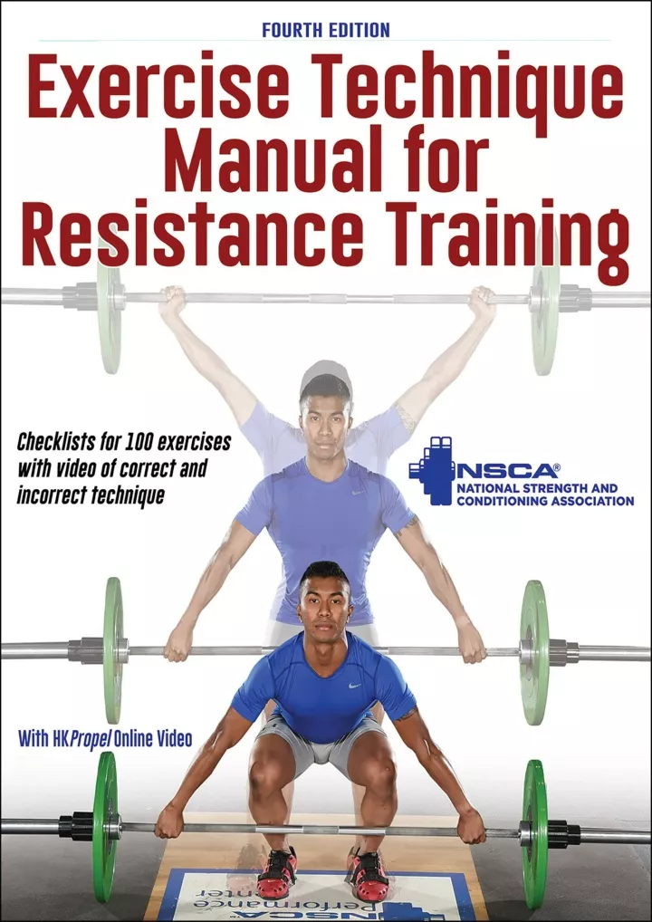 exercise technique manual for resistance training