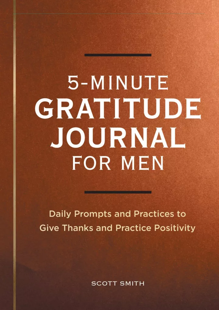 5 minute gratitude journal for men daily prompts