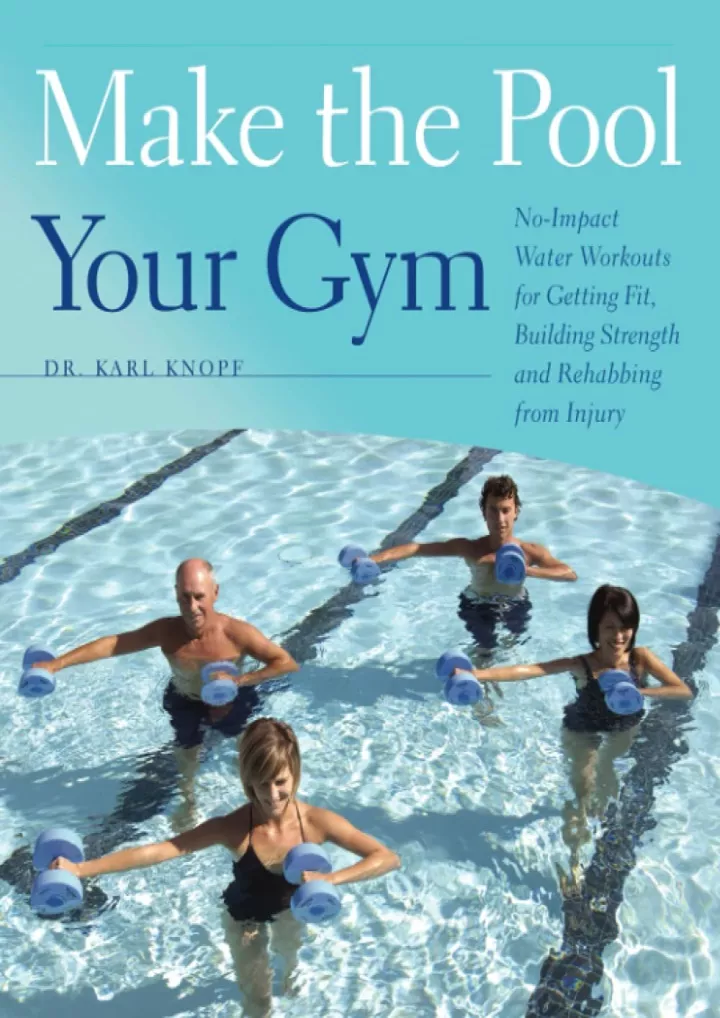 make the pool your gym no impact water workouts