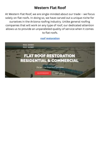 Western Flat Roof