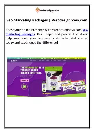 Seo Marketing Packages | Webdesignnova.com