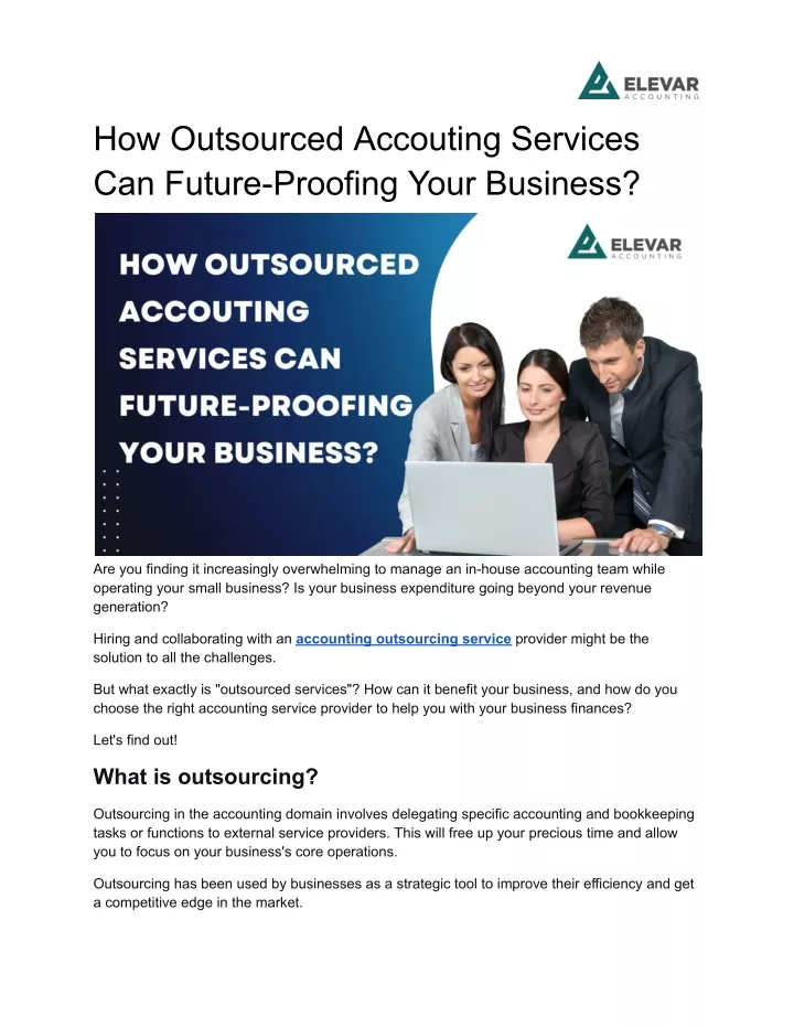 how outsourced accouting services can future