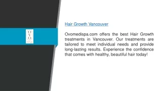 Hair Growth Vancouver Ovomedispa.com