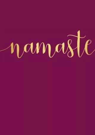 [PDF] Namaste Notebook (7 x 10 Inches): A Classic Ruled/Lined 7 x 10 Inch