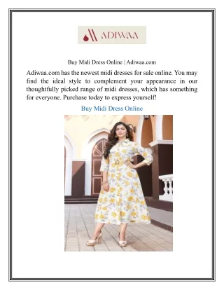 Buy Midi Dress Online  Adiwaa