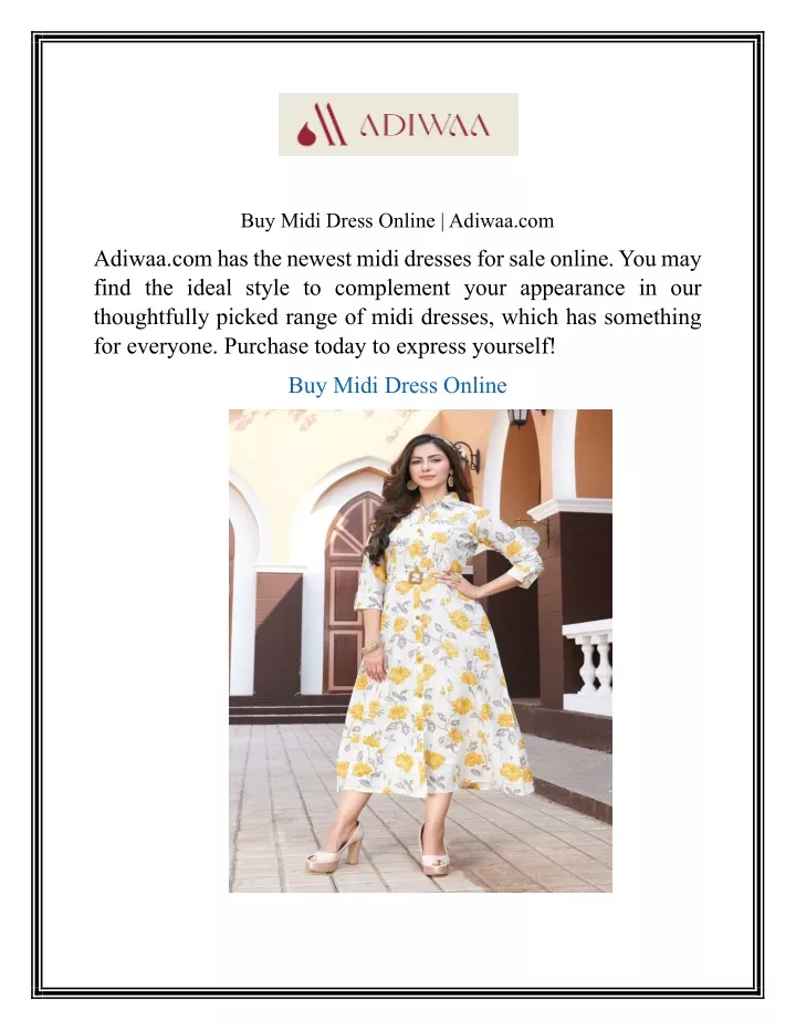 buy midi dress online adiwaa com