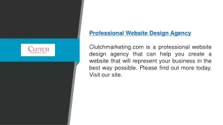 Professional Website Design Agency Clutchmarketing.com