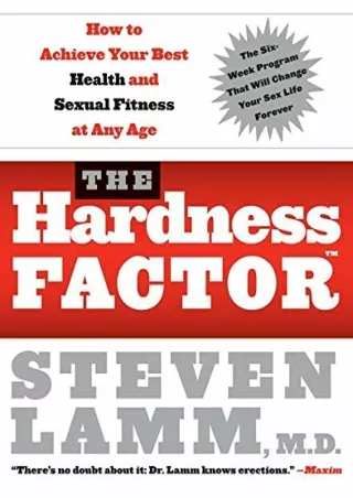 Download [PDF] The Hardness Factor (TM): How to Achieve Your Best Health and Sexual Fitness