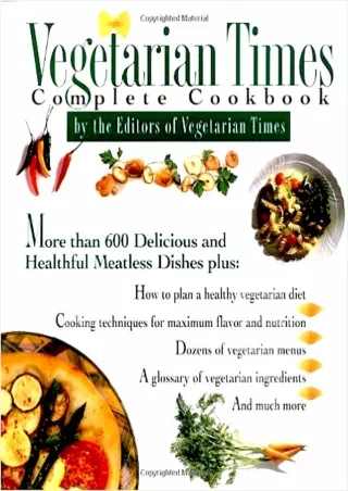 Read online  Vegetarian Times Complete Cookbook