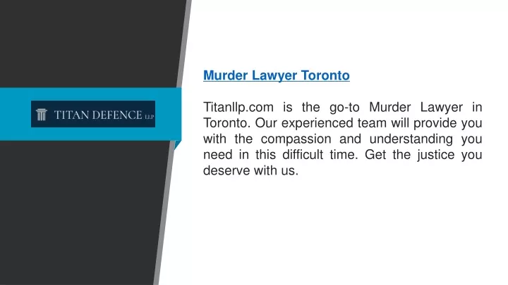 murder lawyer toronto titanllp
