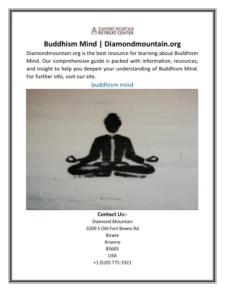 Buddhism Mind | Diamondmountain.org