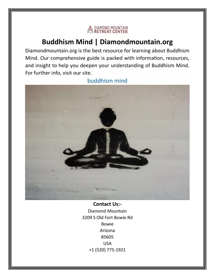 buddhism mind diamondmountain org diamondmountain