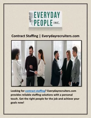 contract staffing everydayrecruiters com