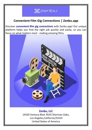 Convenient Film Gig Connections Zenbu.app