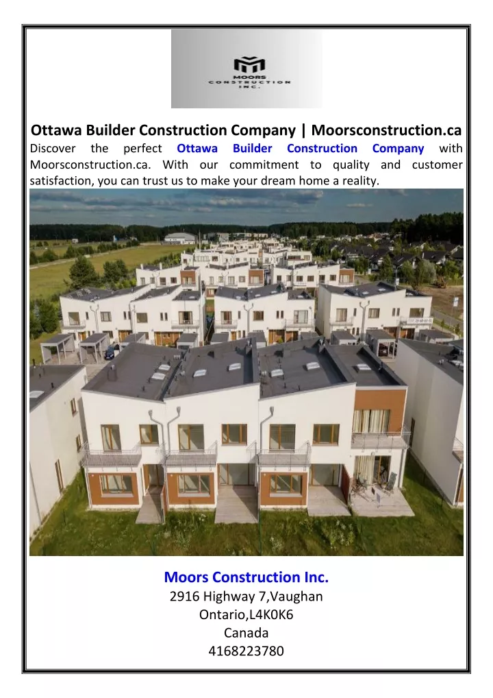ottawa builder construction company