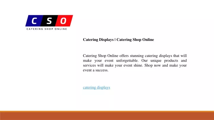 catering displays catering shop online