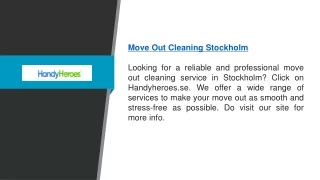 Move Out Cleaning Stockholm | Handyheroes.se